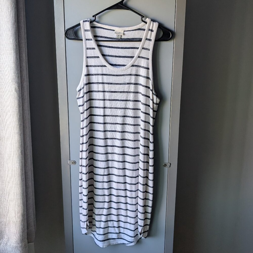 A New Day Black and white striped tank knit dress